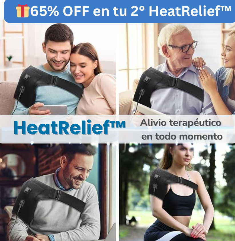 HeatRelief™ Ideal para el dolor, la tensión y rigidez. 2da unidad 65% OFF